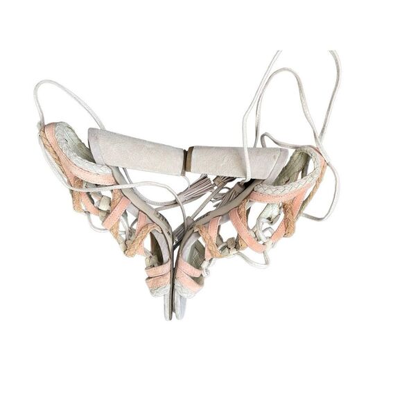 Jessica Simpson Lace Up Gladiator Heels Tassel Detail Strappy Sandals Shoes - Picture 4 of 8